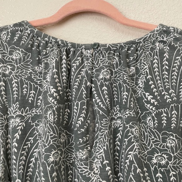 Pact Jumpsuit Womens Large Green Floral Jersey Knit Organic Cotton Straight Leg - Picture 7 of 12